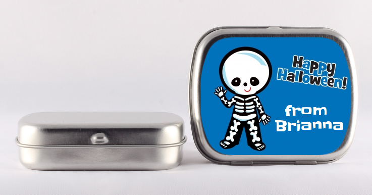 Skeleton - Personalized Halloween Mint Tins