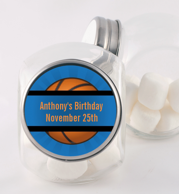 Slam Dunk - Personalized Birthday Party Candy Jar