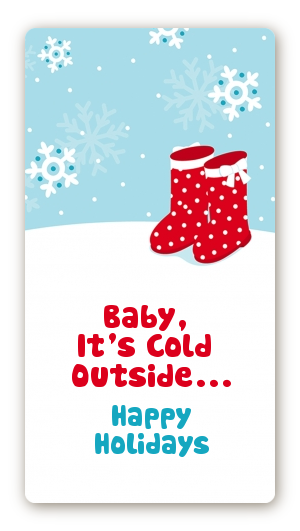 Snow Boots - Custom Rectangle Christmas Sticker/Labels