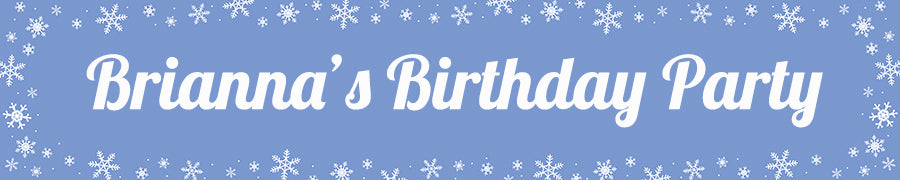Snowflakes - Personalized Birthday Party Banners