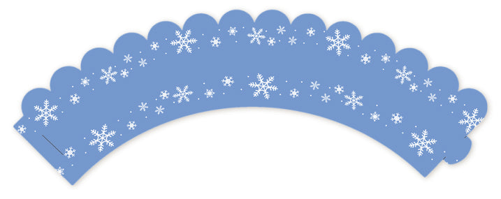 Snowflakes - Birthday Party Cupcake Wrappers