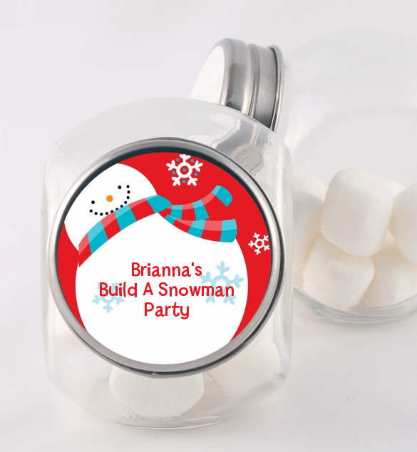 Snowman Fun - Personalized Christmas Candy Jar