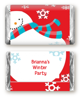 Snowman Fun - Personalized Christmas Mini Candy Bar Wrappers