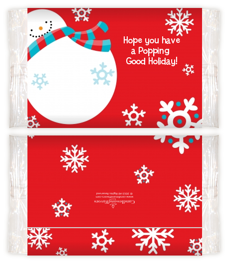 Snowman Fun - Personalized Popcorn Wrapper Christmas Favors