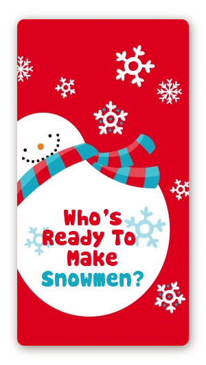 Snowman Fun - Custom Rectangle Christmas Sticker/Labels