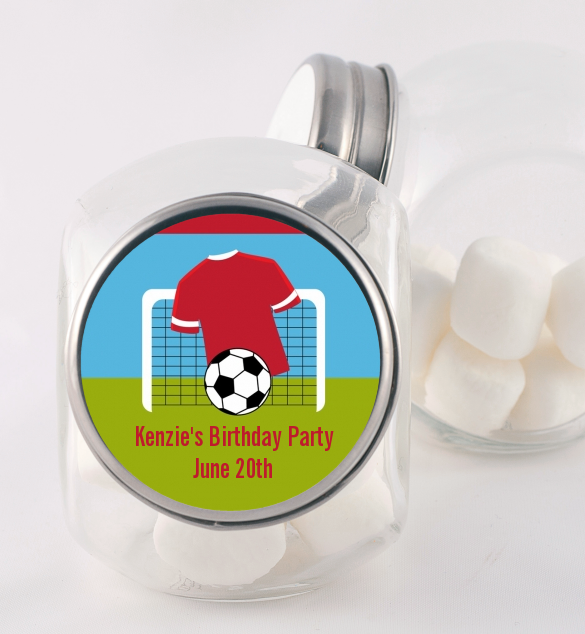 Soccer - Personalized Birthday Party Candy Jar