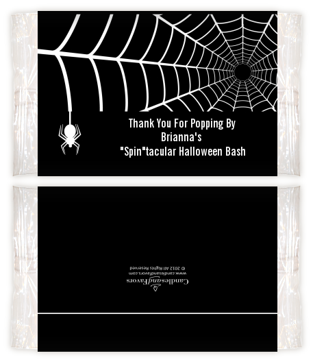Spider - Personalized Popcorn Wrapper Halloween Favors