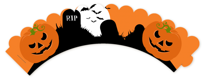 Spooky Pumpkin - Halloween Cupcake Wrappers