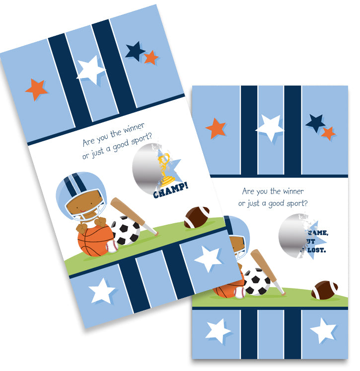 Sports Baby African American - Baby Shower Scratch Off Game Tickets