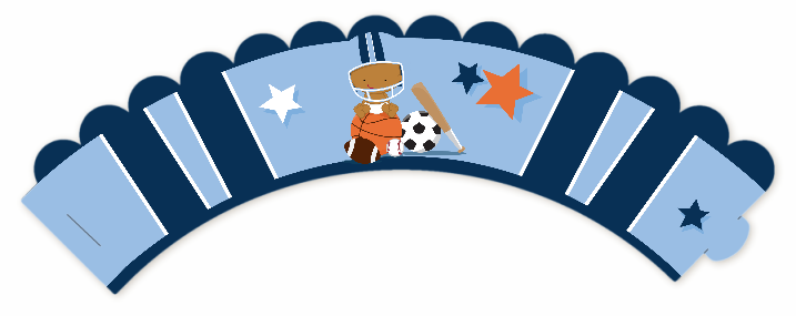 Sports Baby African American - Baby Shower Cupcake Wrappers