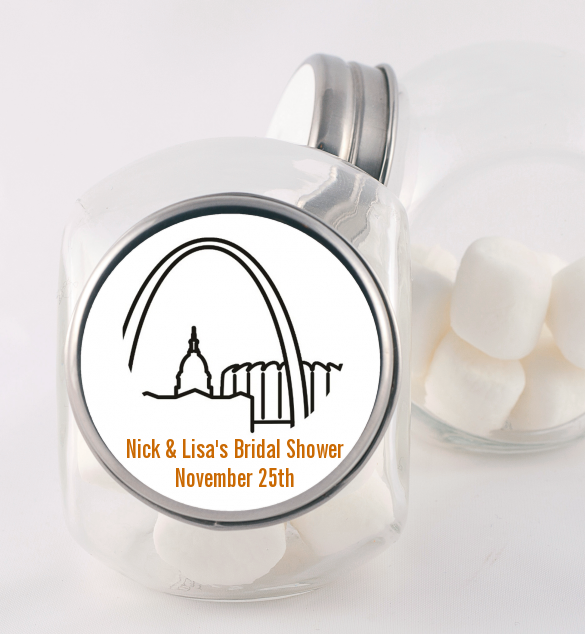 St. Louis Skyline - Personalized Bridal Shower Candy Jar