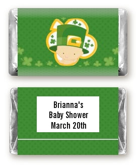 St. Patrick's Baby Shamrock - Personalized Baby Shower Mini Candy Bar Wrappers