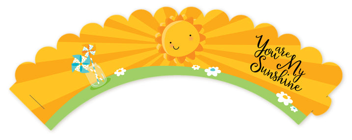 You Are My Sunshine - Birthday Party Cupcake Wrappers