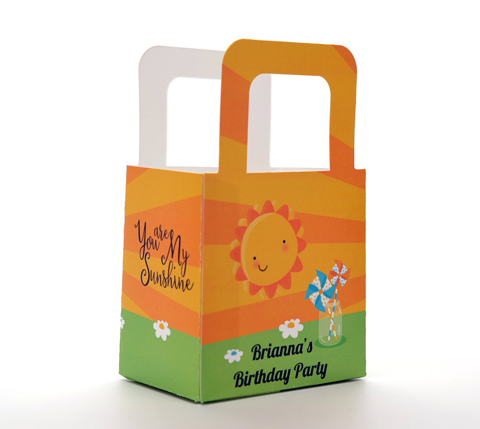 You Are My Sunshine - Personalized Birthday Party Favor Boxes