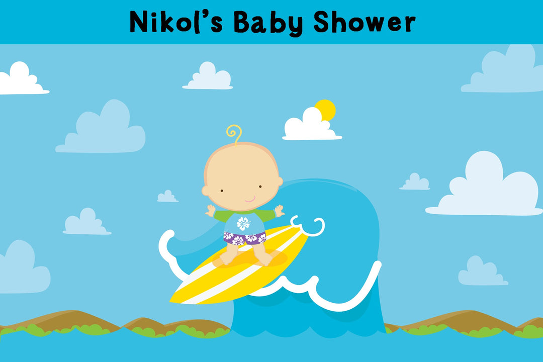 Surf Boy - Personalized Baby Shower Placemats