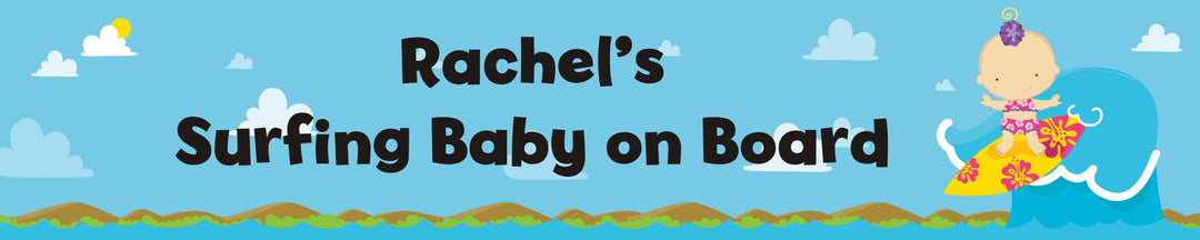 Surf Girl - Personalized Baby Shower Banners