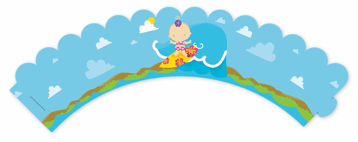 Surf Girl - Baby Shower Cupcake Wrappers