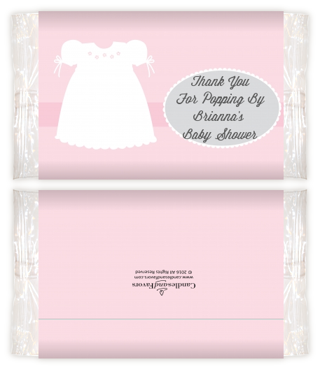 Sweet Little Lady - Personalized Popcorn Wrapper Baby Shower Favors