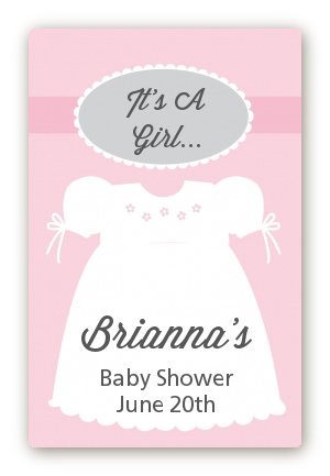 Sweet Little Lady - Custom Large Rectangle Baby Shower Sticker/Labels