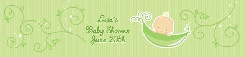 Sweet Pea Caucasian Boy - Personalized Baby Shower Banners