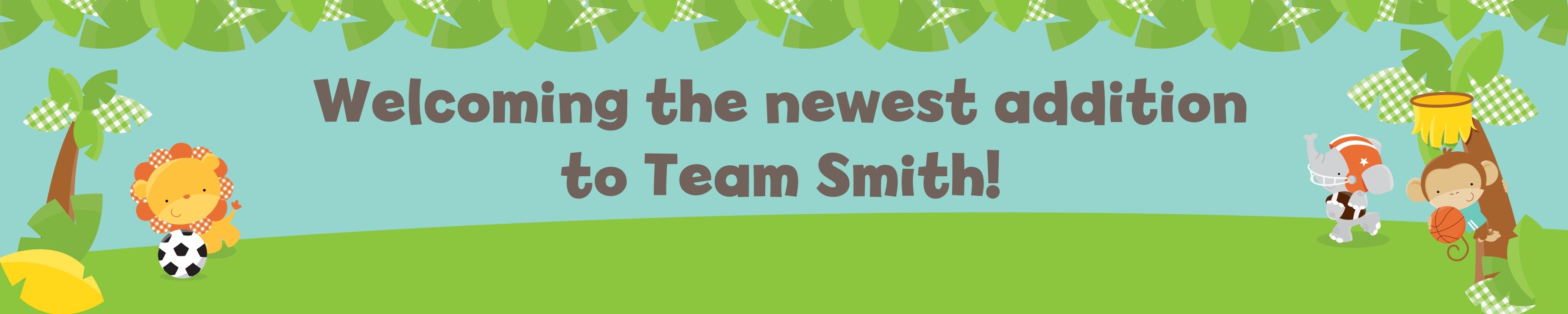 Team Safari - Personalized Baby Shower Banners