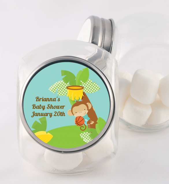 Team Safari - Personalized Baby Shower Candy Jar