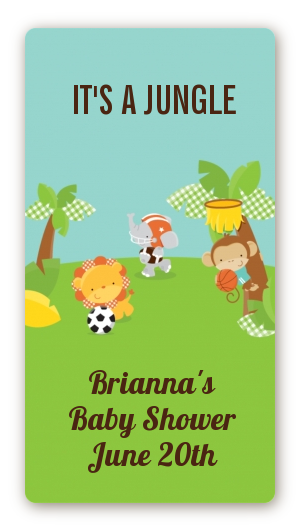 Team Safari - Custom Rectangle Baby Shower Sticker/Labels