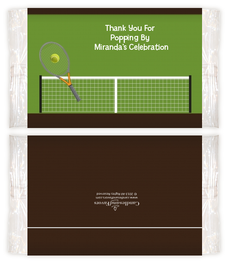 Tennis - Personalized Popcorn Wrapper Birthday Party Favors