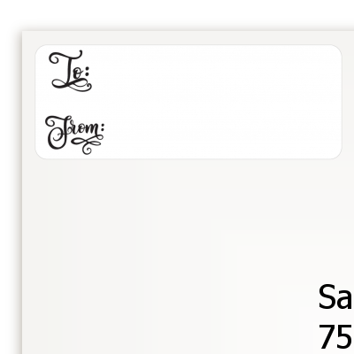 To and From Gift Tags - Christmas Return Address Labels