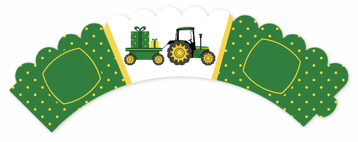 Tractor Truck - Baby Shower Cupcake Wrappers