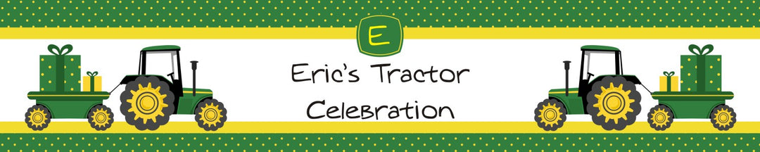 Tractor Truck - Personalized Baby Shower Banners