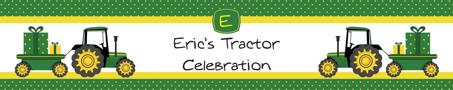 Tractor Truck - Personalized Baby Shower Banners