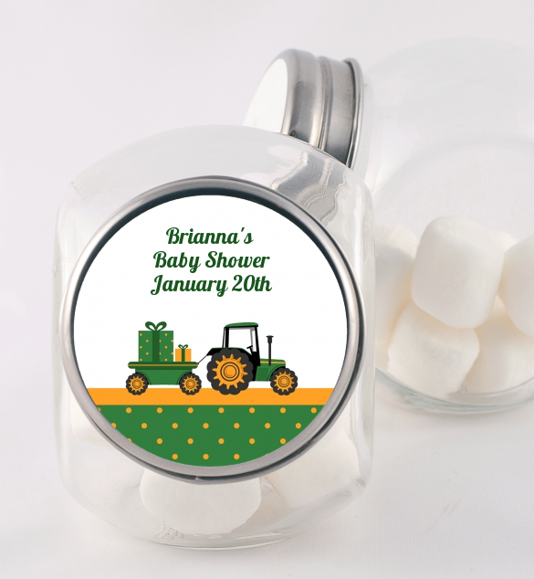 Tractor Truck - Personalized Baby Shower Candy Jar