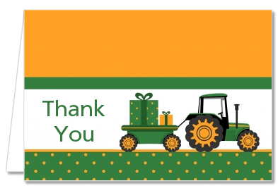 Tractor Truck - Baby Shower Thank You Cards
