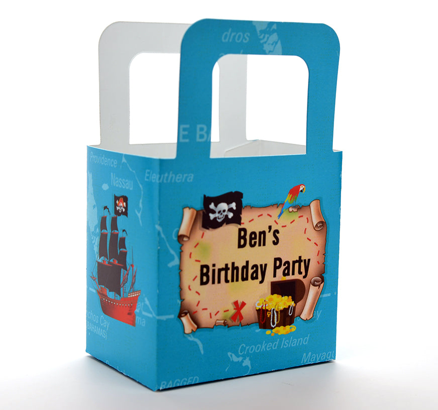 Pirate Treasure Map - Personalized Birthday Party Favor Boxes
