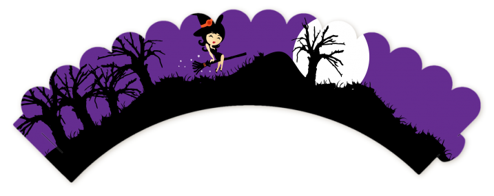 Trendy Witch - Halloween Cupcake Wrappers