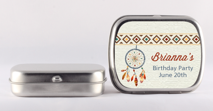 Dream Catcher - Personalized Birthday Party Mint Tins
