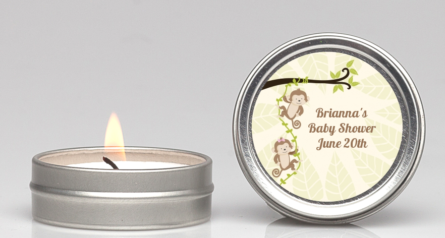 Twin Monkey - Baby Shower Candle Favors