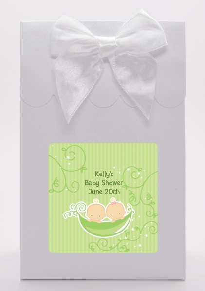 Twins Two Peas in a Pod Caucasian - Baby Shower Goodie Bags