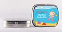 Under the Sea Baby Girl Snorkeling - Personalized Baby Shower Mint Tins