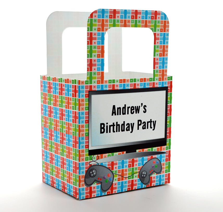 Video Game Time - Personalized Birthday Party Favor Boxes