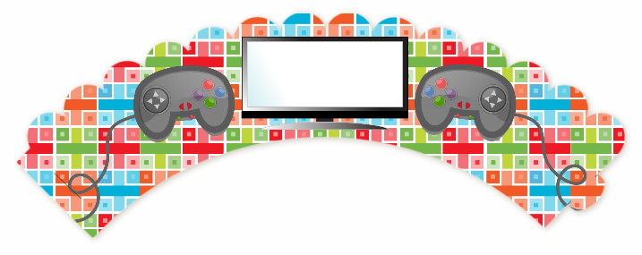 Video Game Time - Birthday Party Cupcake Wrappers