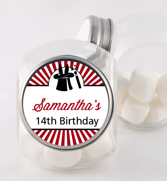 Vintage Magic - Personalized Birthday Party Candy Jar