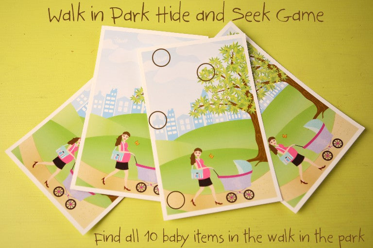 Walk in The Park Hide and Seek - Baby Shower Games