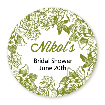 Winery - Round Personalized Bridal Shower Sticker Labels