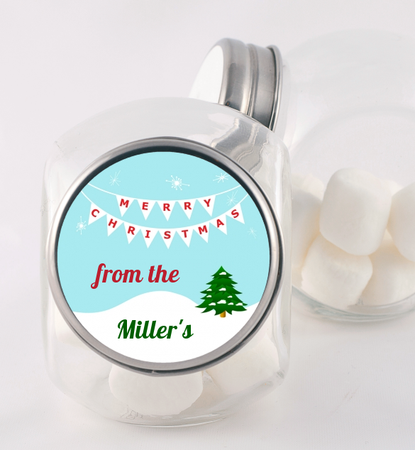 Winter Wonderland - Personalized Christmas Candy Jar