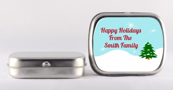 Winter Wonderland - Personalized Christmas Mint Tins