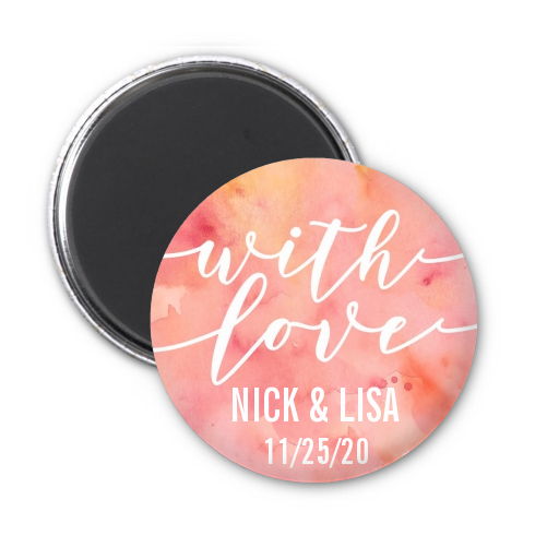 With Love - Personalized Bridal Shower Magnet Favors