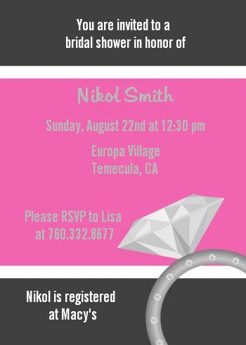 With This Ring - Bridal Shower Invitations