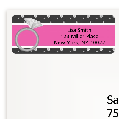 With This Ring - Bridal Shower Return Address Labels